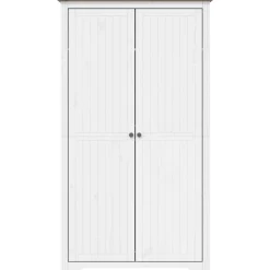 vidaXL Armario BODO madera maciza de pino blanco marrón 99x53,5x173 cm Marr&oacute;n Hot