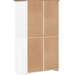 vidaXL Armario BODO madera maciza de pino blanco marrón 99x53,5x173 cm Marr&oacute;n Hot