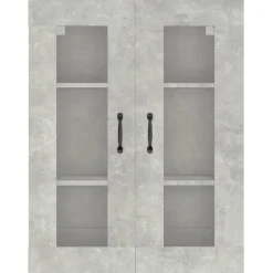 vidaXL Armario colgante de pared gris hormigón 69,5x34x90 cm Gris hormig&oacute;n Discount
