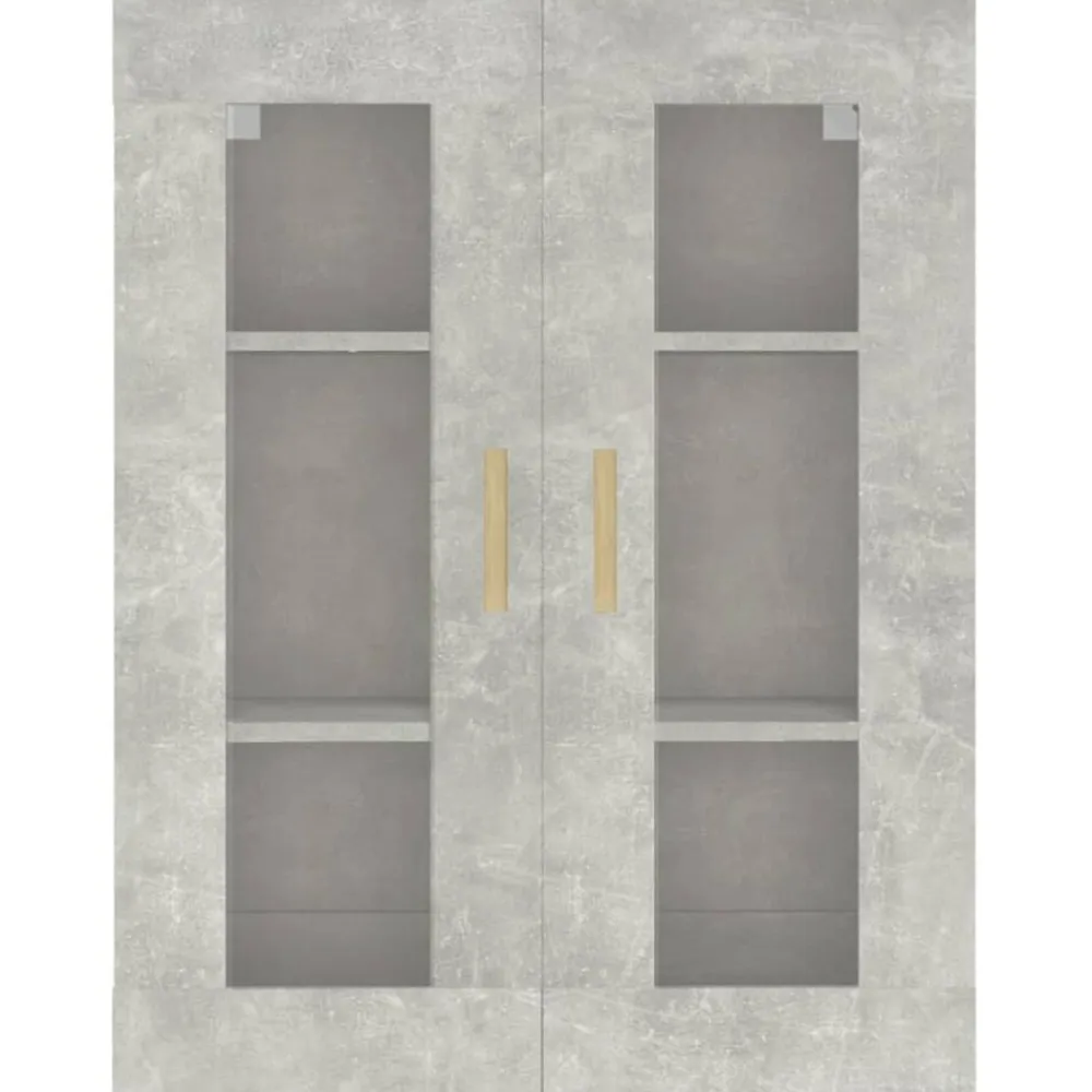 vidaXL Armarios Y Almacenamiento-Armario colgante de pared gris hormigón 69,5x34x90 cm