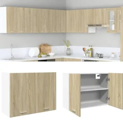 vidaXL Armario colgante "Lyon" 80x31x60 cm madera de ingeniería Roble Sonoma Best