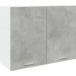 vidaXL Armario colgante "Lyon" gris hormigón 80x31x60 cm madera de ingeniería Gris hormigón Best