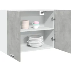 vidaXL Armario colgante "Lyon" gris hormigón 80x31x60 cm madera de ingeniería Gris hormig&oacute;n Best