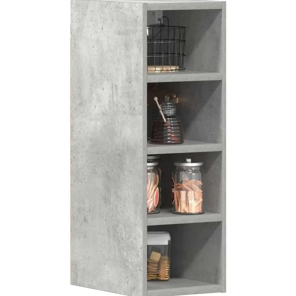 vidaXL Armarios Y Almacenamiento-Armario colgante "Riga" gris hormigón 20x29,5x60 cm madera de ingeniería