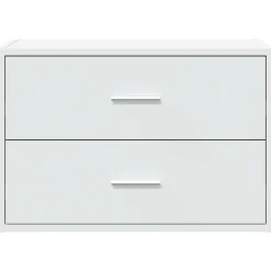vidaXL Armario con 2 cajones 60x31x40 cm madera de ingeniería Blanco Discount