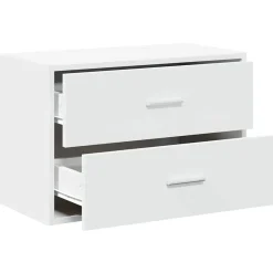 vidaXL Armario con 2 cajones 60x31x40 cm madera de ingeniería Blanco Discount