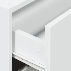 vidaXL Armario con 2 cajones 60x31x40 cm madera de ingeniería Blanco Discount