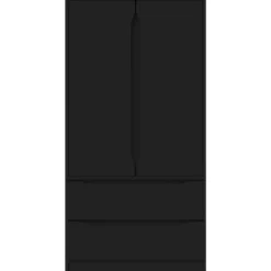 vidaXL Armario con cajón 79,5 x 49 x 156 cm Madera de ingeniería Negro Outlet