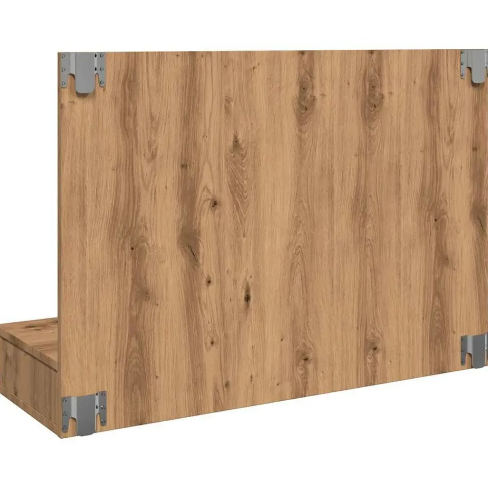 vidaXL Armarios Y Almacenamiento-Armario con espejo y LED Roble Artesano 90x31,5x62 cm