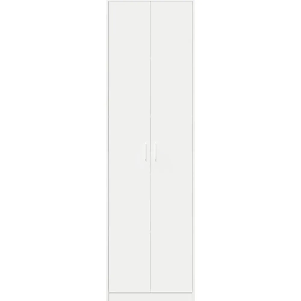 vidaXL Armario con estante 55 x 25 x 189 cm Madera de ingeniería White Best