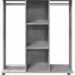 vidaXL Productos Del Hogar-Armario con ruedas madera ingeniería gris hormigón 102x38x110cm