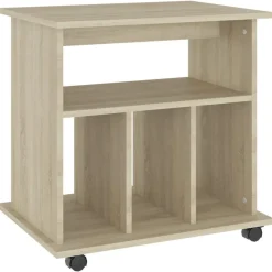 vidaXL Armarios Y Almacenamiento-Armario con ruedas madera contrachapada 60x45x60cm