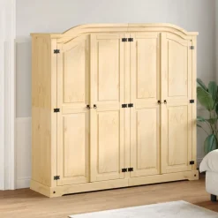 vidaXL Armarios Y Almacenamiento-Armario Corona madera maciza de pino 194x52x186 cm