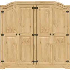 vidaXL Armarios Y Almacenamiento-Armario Corona madera maciza de pino 194x52x186 cm