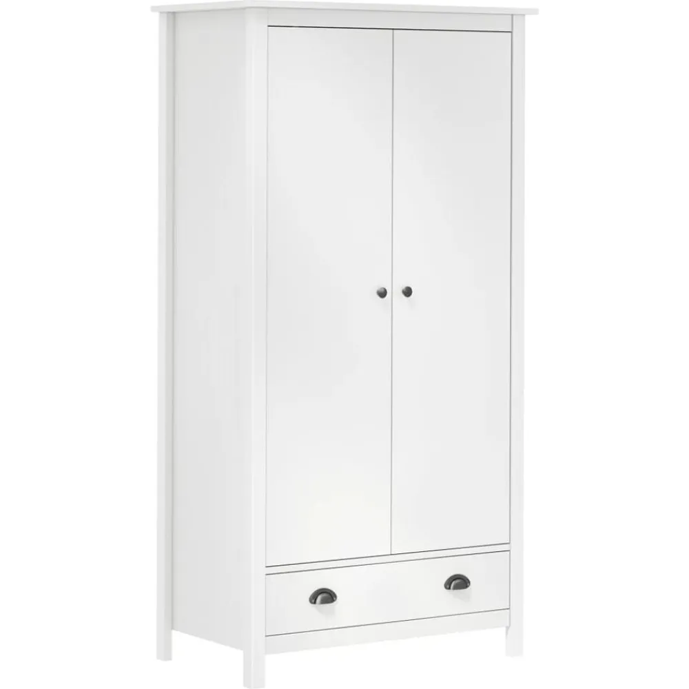 vidaXL Armarios Y Almacenamiento-Armario de 2 puertas Hill madera maciza pino 89x50x170cm