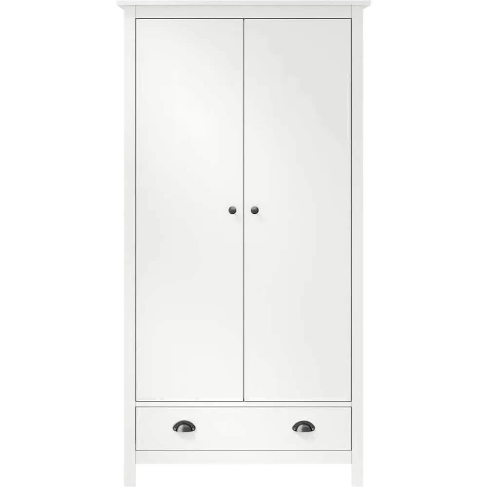 vidaXL Armarios Y Almacenamiento-Armario de 2 puertas Hill madera maciza pino 89x50x170cm