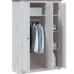 vidaXL Armarios Y Almacenamiento-Armario de 3 puertas pino Panamá Range 118x50x171,5 cm