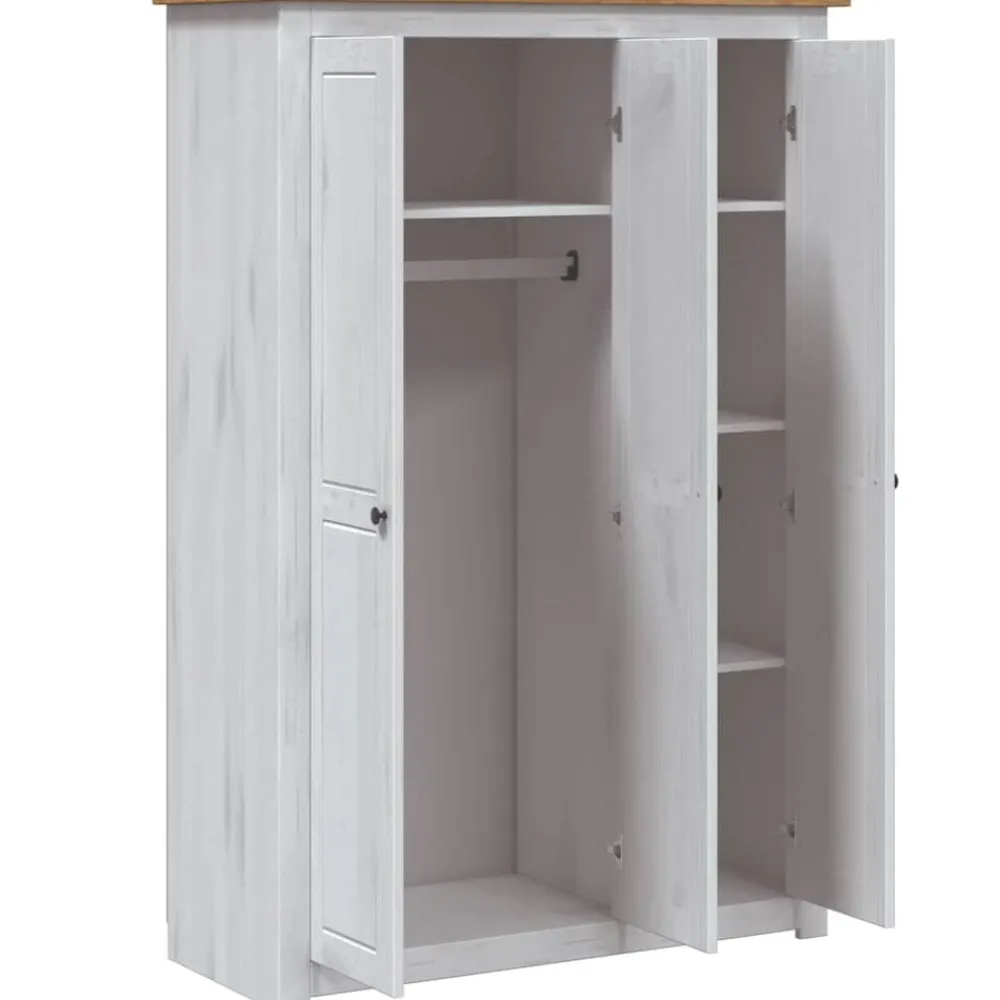 vidaXL Armarios Y Almacenamiento-Armario de 3 puertas pino Panamá Range 118x50x171,5 cm