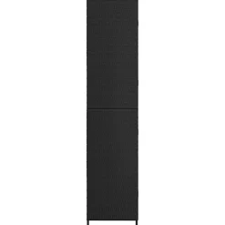 vidaXL Armario de almacenaje de jardín ratán PE 59x40x180 cm Negro Discount