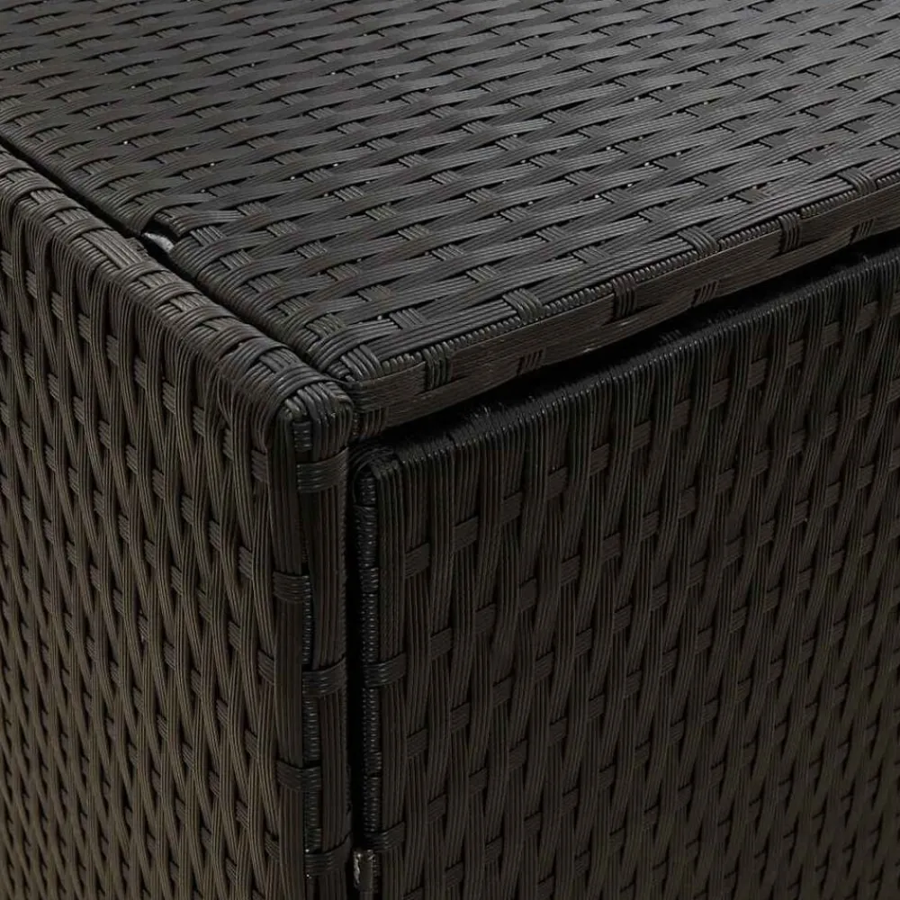 vidaXL Armario de almacenaje de jardín ratán PE 59x40x180 cm Negro Discount