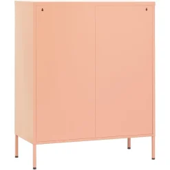 vidaXL Armario de almacenamiento acero 80x35x101,5 cm Rosa Online