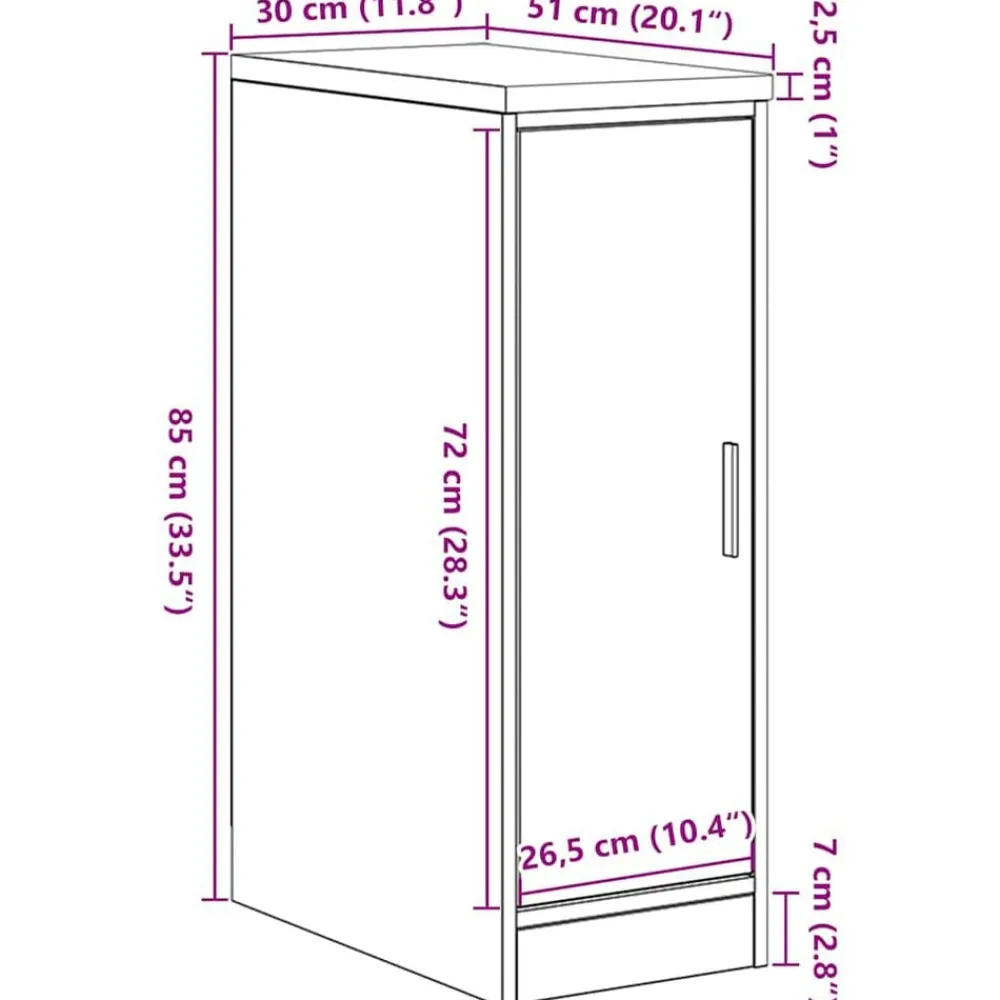 vidaXL Armario de almacenamiento para garaje 30x51x85 cm Negro Discount