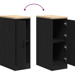 vidaXL Armario de almacenamiento para garaje 30x51x85 cm Negro Discount