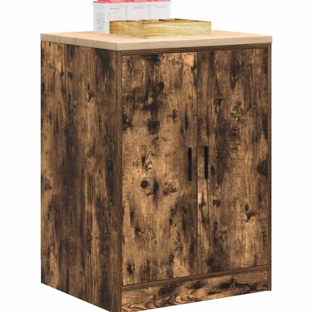 vidaXL Armario de almacenamiento para garaje 60x51x85 cm Roble ahumado Online