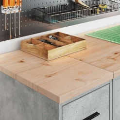 vidaXL Almacenamiento Industrial-Armario de almacenamiento para garaje Roble Sonoma 30x51x85 cm
