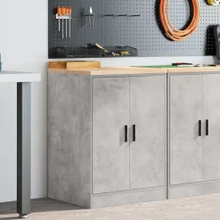 vidaXL Almacenamiento Industrial-Armario de almacenamiento para garaje Roble Sonoma 60x51x85 cm