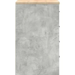 vidaXL Armario de almacenamiento para garaje Roble Sonoma 60x51x85 cm Gris hormigón Discount