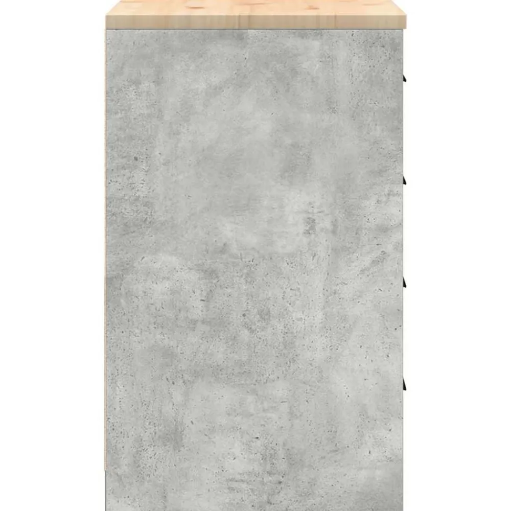 vidaXL Armario de almacenamiento para garaje Roble Sonoma 60x51x85 cm Gris hormigón Discount