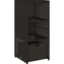 vidaXL Muebles De Jardín-Armario de almacenaje de jardín ratán PE 50x55x115 cm