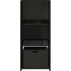 vidaXL Muebles De Jardín-Armario de almacenaje de jardín ratán PE 50x55x115 cm