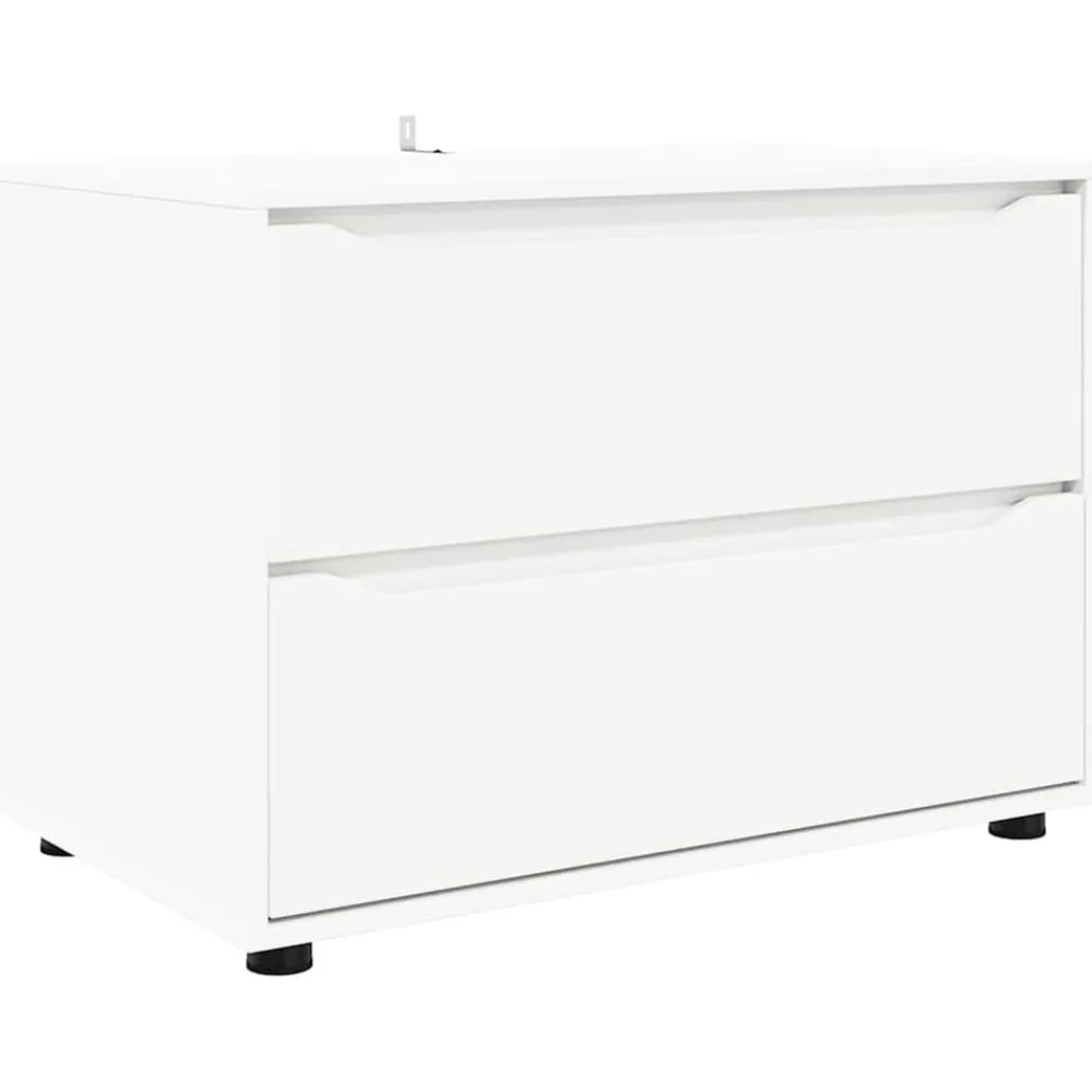 vidaXL Armario de almacenamiento 80 x 48 x 57 cm Madera contrachapada White Clearance