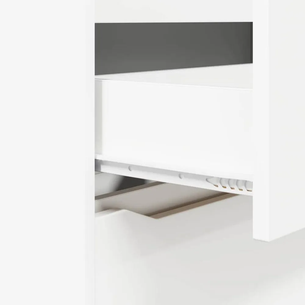 vidaXL Armario de almacenamiento 80 x 48 x 57 cm Madera contrachapada White Clearance