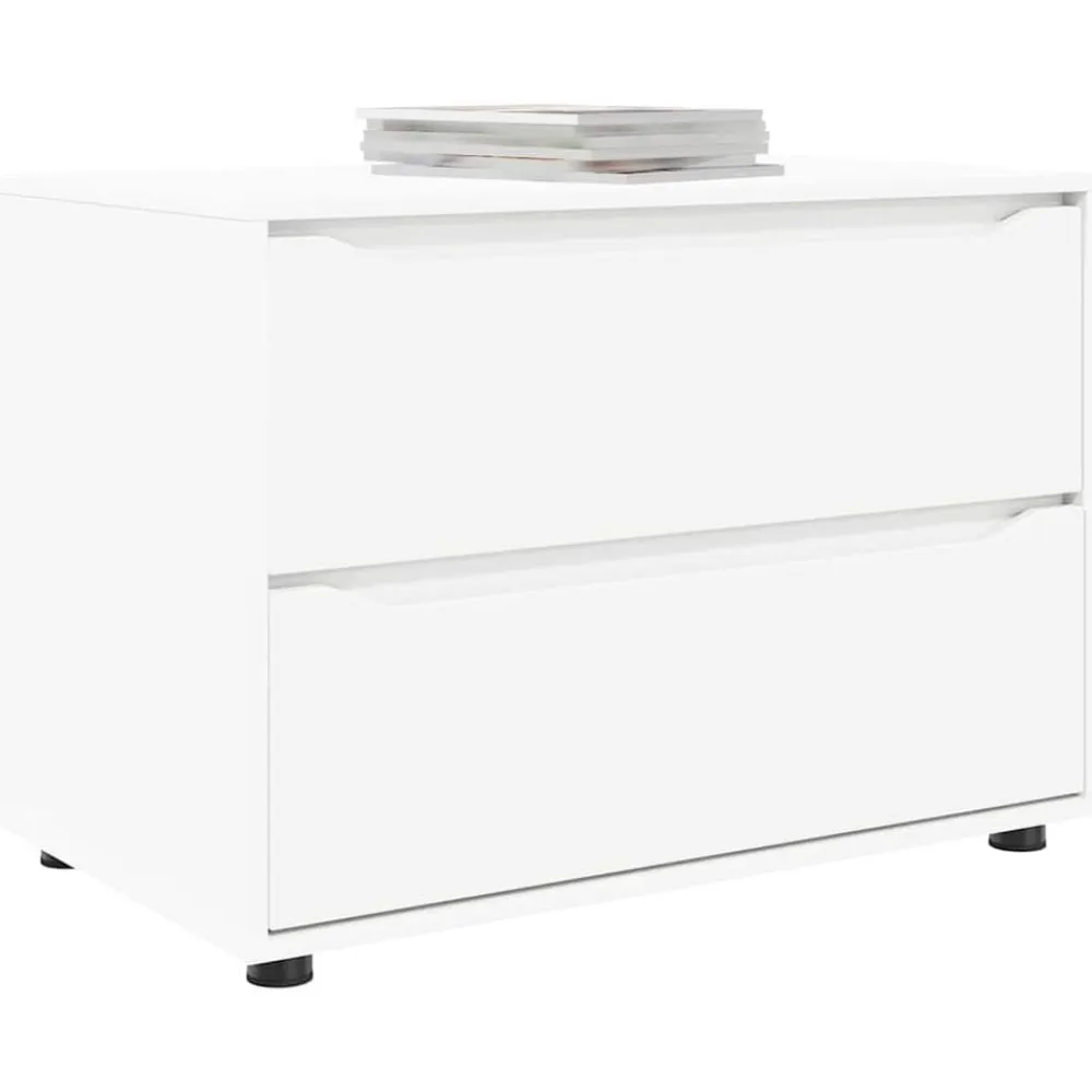 vidaXL Armario de almacenamiento 80 x 48 x 57 cm Madera contrachapada White Clearance
