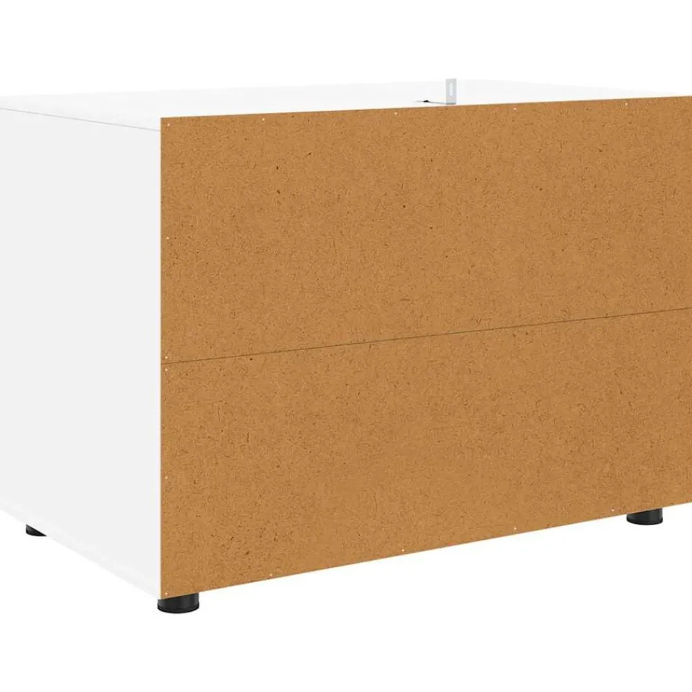 vidaXL Armario de almacenamiento 80 x 48 x 57 cm Madera contrachapada White Clearance