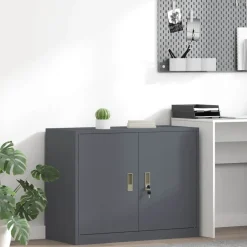 vidaXL Armario de almacenamiento 90 x 40 x 70 cm Acero Antracita Discount