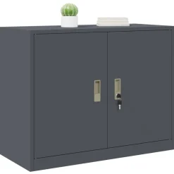 vidaXL Armario de almacenamiento 90 x 40 x 70 cm Acero Antracita Discount