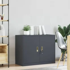 vidaXL Armario de almacenamiento 90 x 40 x 70 cm Acero Antracita Discount