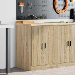 vidaXL Armario de almacenamiento para garaje 60x51x85 cm Roble Sonoma Discount