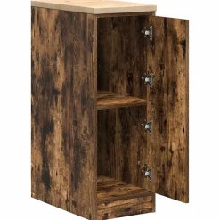 vidaXL Armario de almacenamiento para garaje 30x51x85 cm Roble ahumado New
