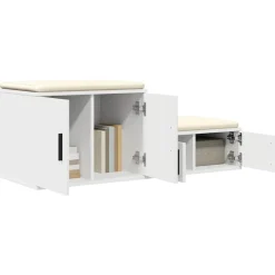 vidaXL Armario de almacenamiento 2 pcs 127 x 41 x 40 cm White Outlet