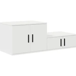 vidaXL Armario de almacenamiento 2 pcs 127 x 41 x 40 cm White Outlet