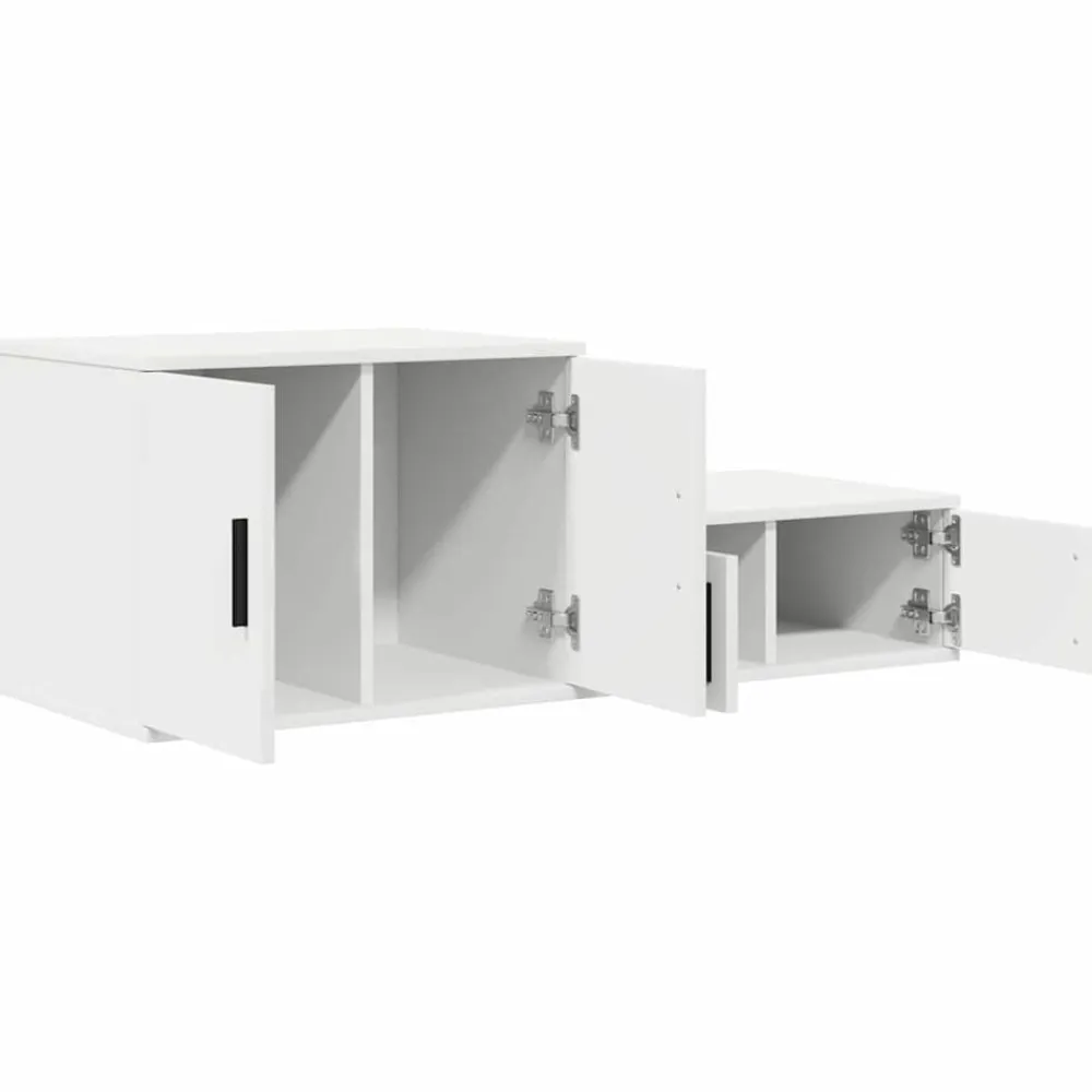 vidaXL Armario de almacenamiento 2 pcs 127 x 41 x 40 cm White Outlet