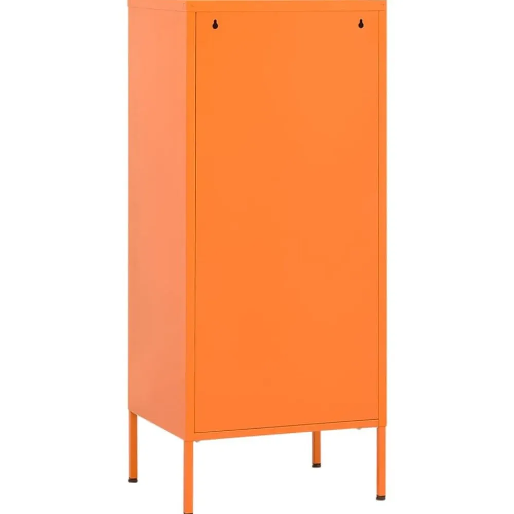 vidaXL Armario de almacenamiento acero 42,5x35x101,5 cm Naranja New