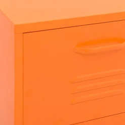 vidaXL Armario de almacenamiento acero 42,5x35x101,5 cm Naranja New