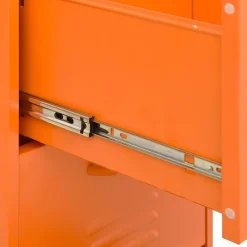 vidaXL Armario de almacenamiento acero 42,5x35x101,5 cm Naranja New