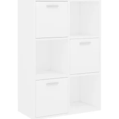 vidaXL Armario de almacenamiento madera contrachapada 60x29,5x90 cm Blanco New